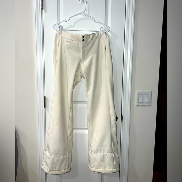 XL North Face White Fleece Snow Pants - Picture 1 of 5